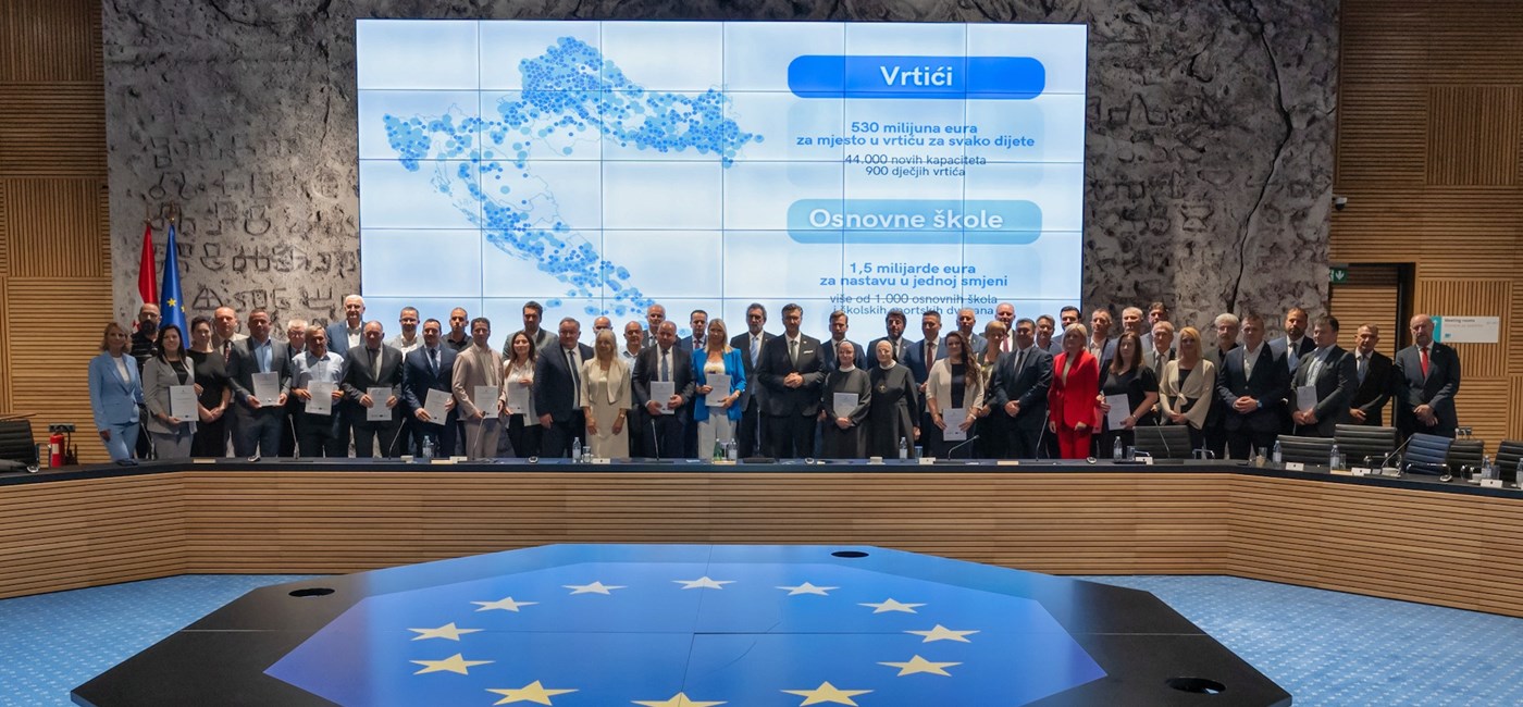 Dodijeljeni ugovori za ulaganja u vrtiće, škole i sportske dvorane, ukupne vrijednosti 128 milijuna eura